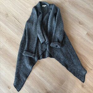 ** Cocogio made in Italy Cardigan  Black Gray Sweater Large